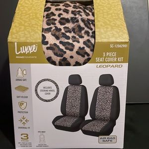 3 piece car set in leopard